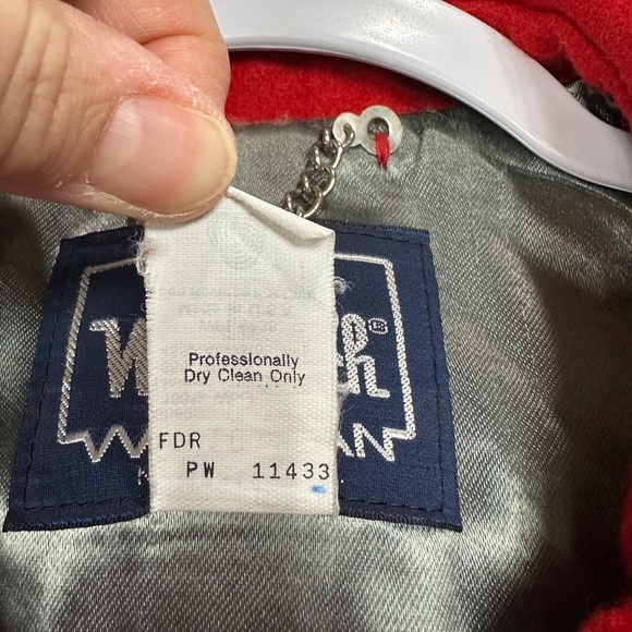 Woolrich Pea Coat Jacket Womens 10 Large Red Thick Wool VTG USA Classic - Picture 4 of 8